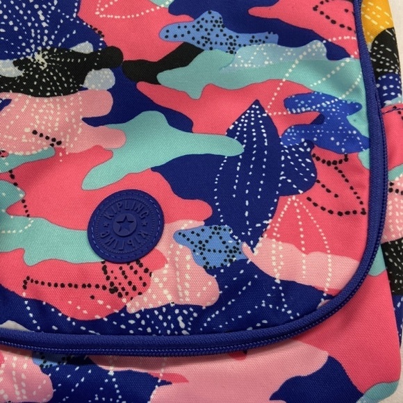 Kipling Live Light Lunch Bag Geometric Design With Monkey NWT - Picture 2 of 13